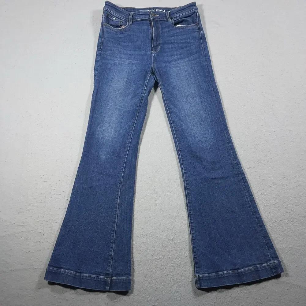 American Eagle Outfitters Women's Blue Flare Jeans
